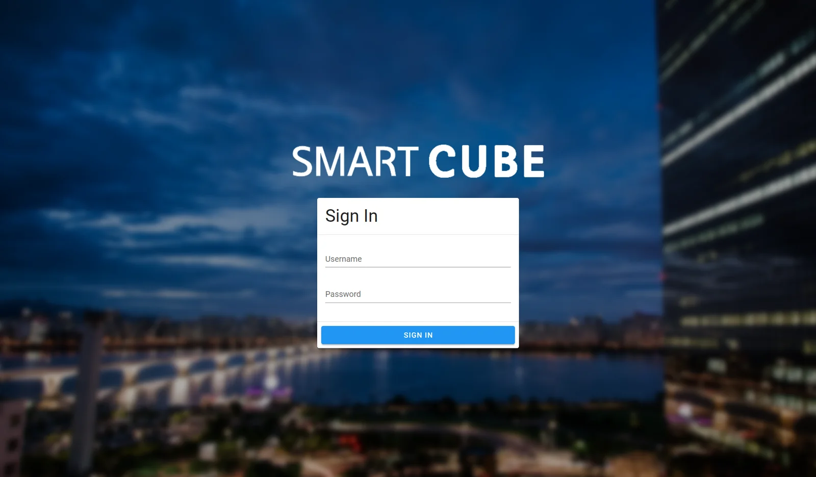 SmartCube 로그인 화면